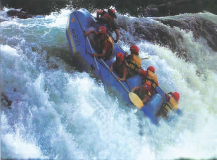 white water rafting at Bujagali falls on River Nile